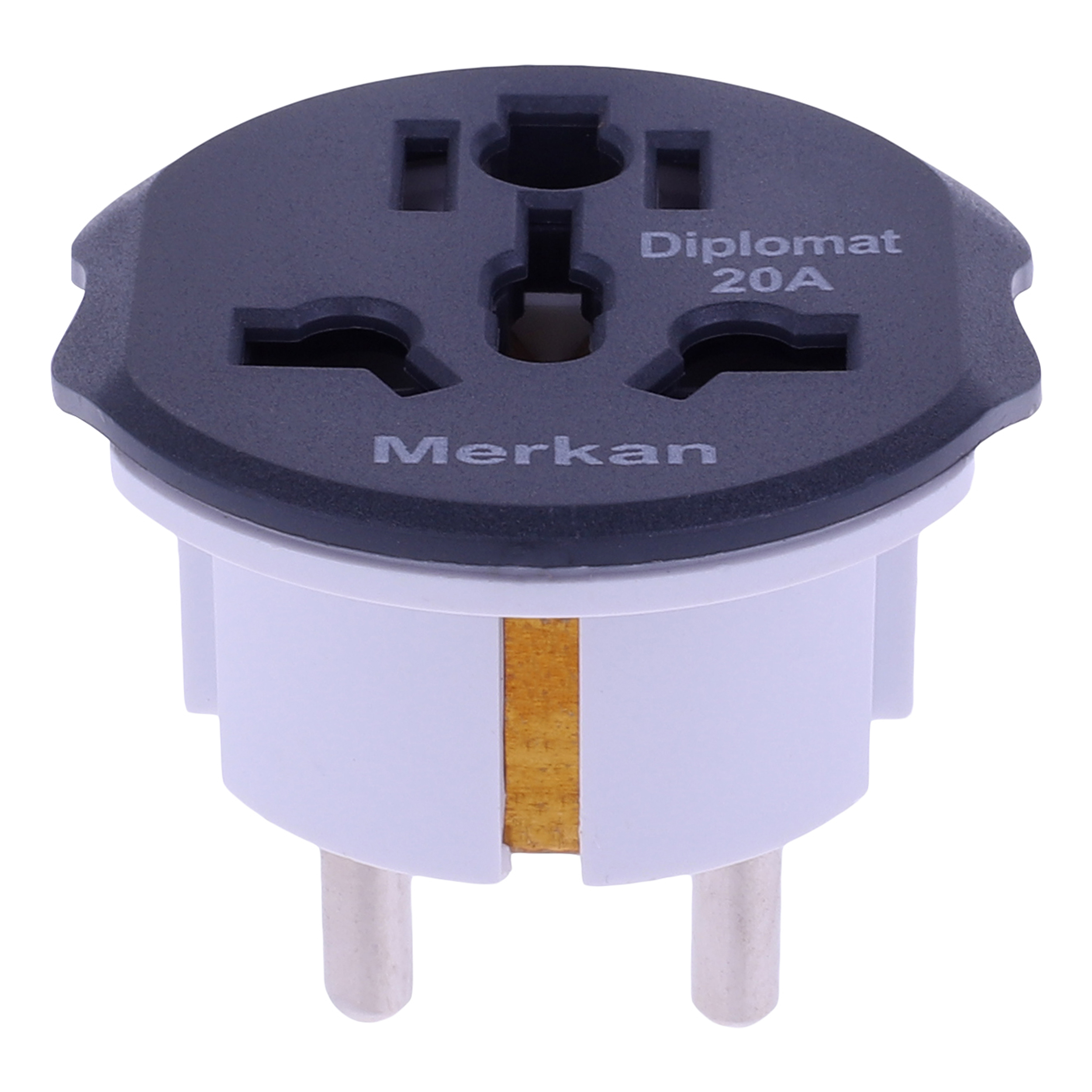 دوشاخه تبدیل 3 به 2 دیپلمات مدل Merkan دوشاخه تبدیل 3 به 2 دیپلمات مدل Merkan