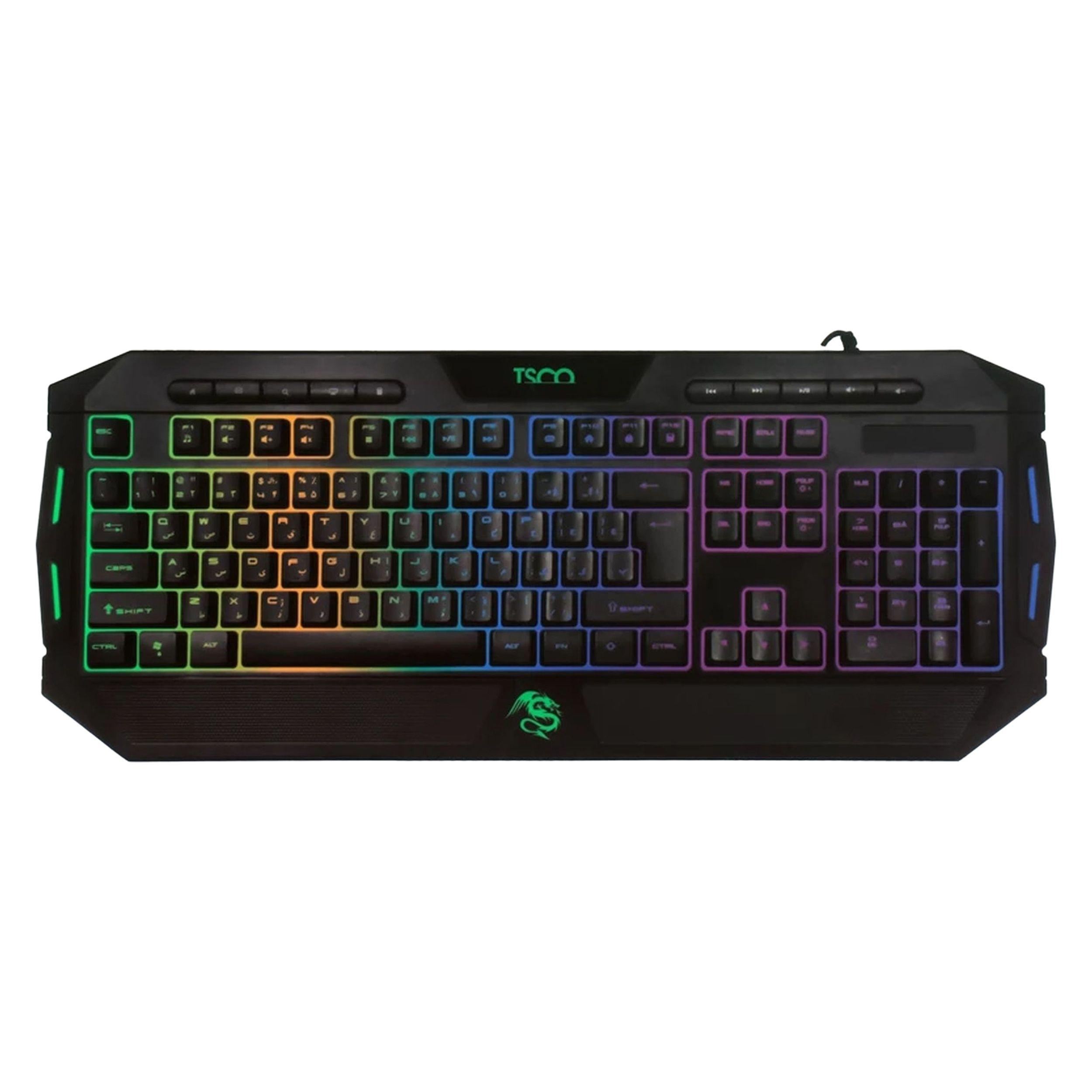 کیبورد گیمینگ تسکو مدل TK 8124، سوییچ ممبران، Full-Size، نورپردازی RGB LED کیبورد گیمینگ تسکو مدل TK 8124، سوییچ ممبران، Full-Size، نورپردازی RGB LED