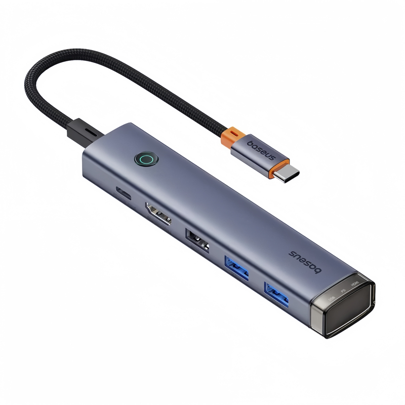 هاب 6 پورت USB-C بیسوس مدل BS-OH166 هاب 6 پورت USB-C بیسوس مدل BS-OH166